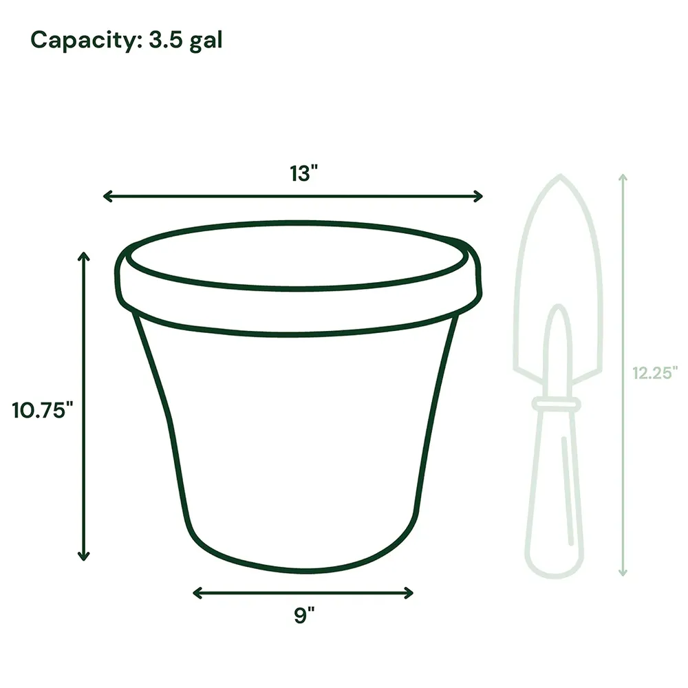 Bloem Terra Planter in Black - Durable Indoor and Outdoor Garden Pot 7