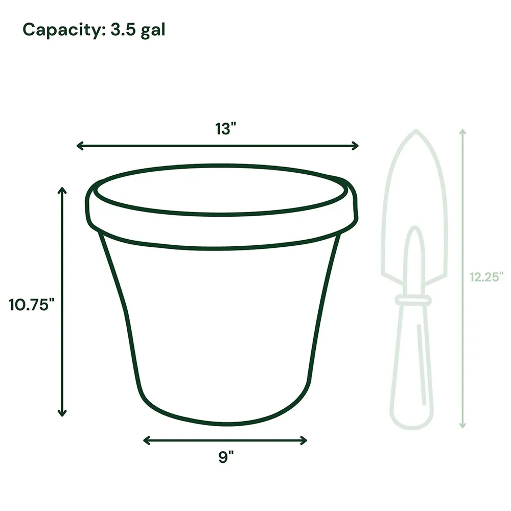 Bloem Terra Planter in Basil - Durable Resin Indoor and Outdoor Flower Pot 5