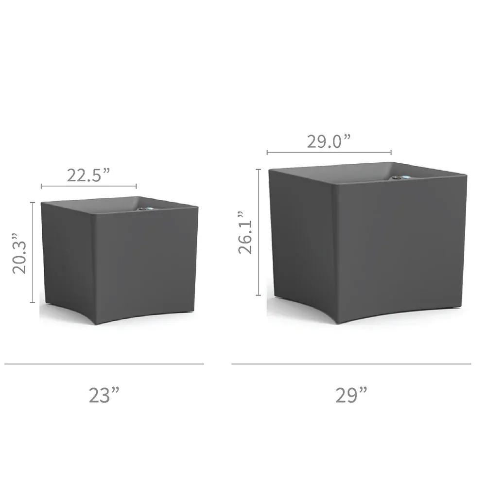 Crescent Garden Pinch Planter - Durable Resin Indoor and Outdoor Flower Pot 4