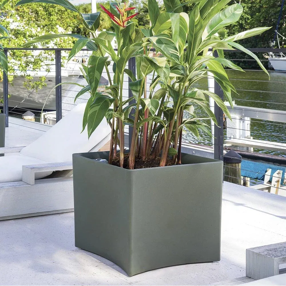 Crescent Garden Pinch Planter - Durable Resin Indoor and Outdoor Flower Pot 6