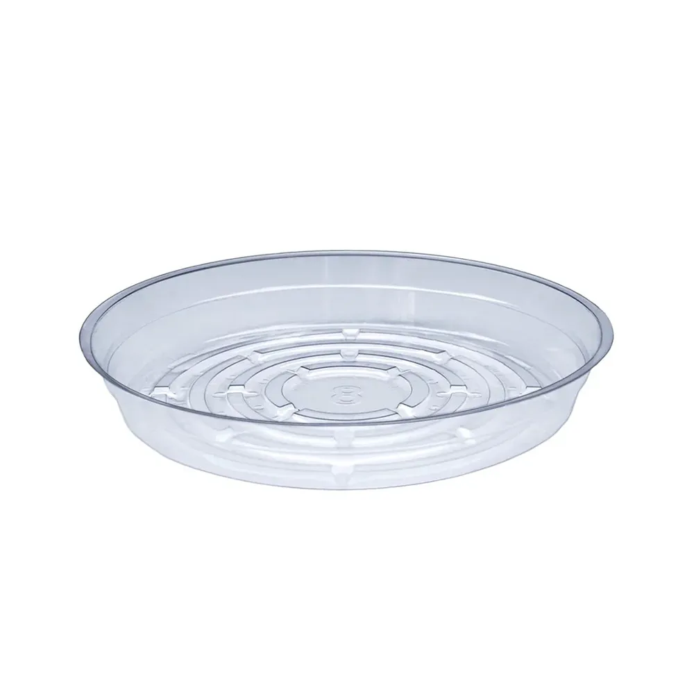 Clear Vinyl Plant Saucers, 5-Pack Heavy Duty Drip Trays for Indoor and Outdoor Planters 1