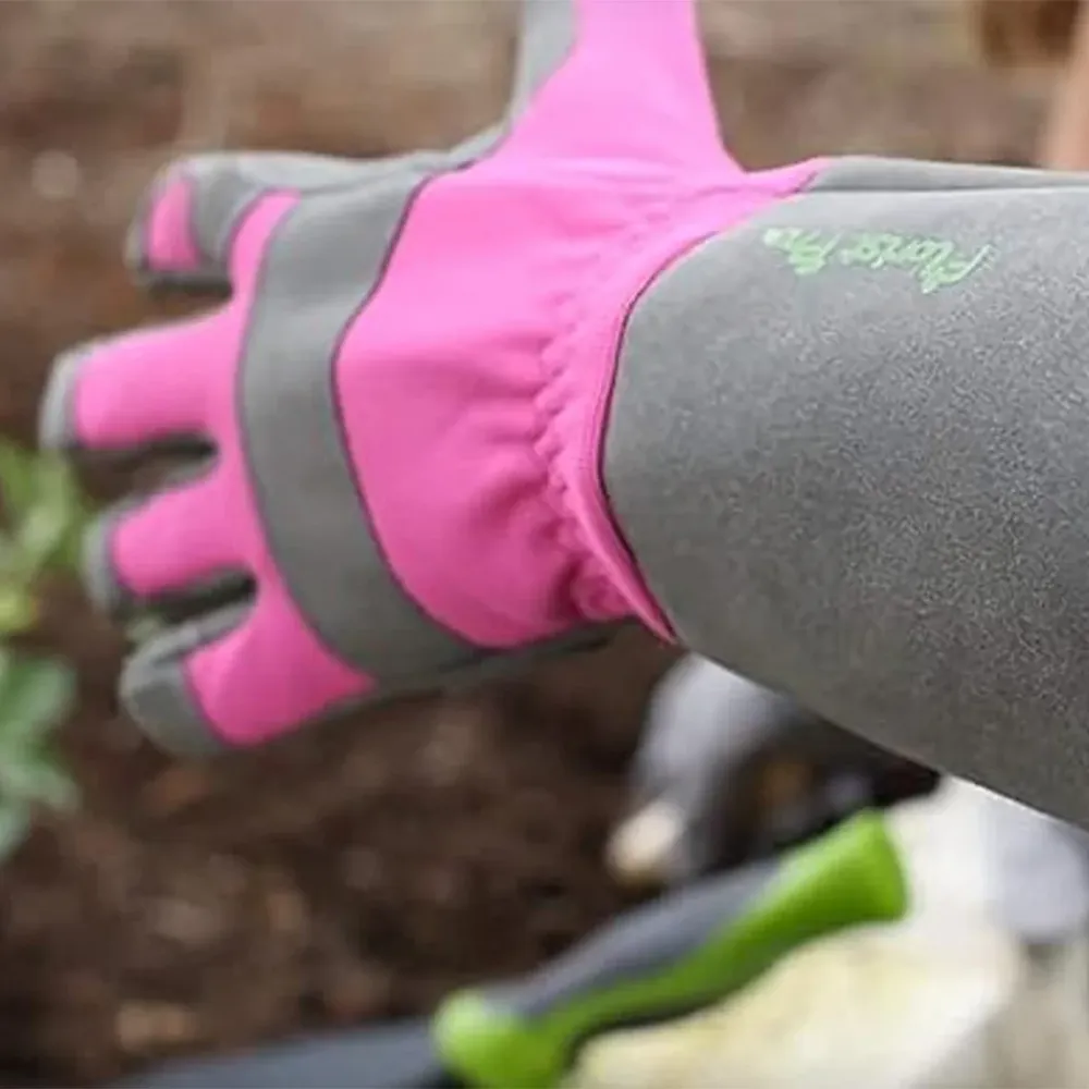 Women's Long Sleeve Gardening Gloves - Puncture Resistant Protective Gauntlets 1