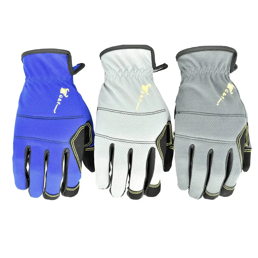 Men's Gardening Gloves (3 Pack) - Reinforced Protective Work Gloves