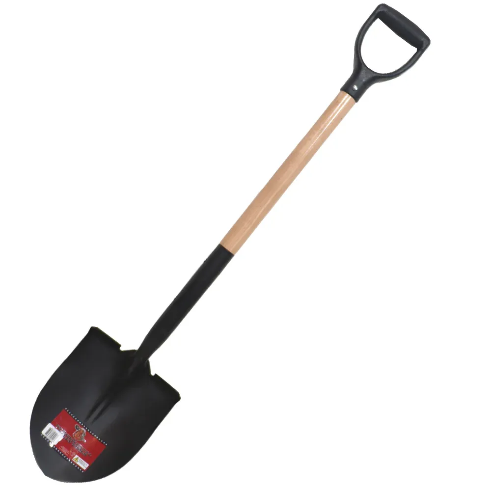 Bully Tools Round Point Steel Shovel - Heavy Duty Digging and Landscaping Tool