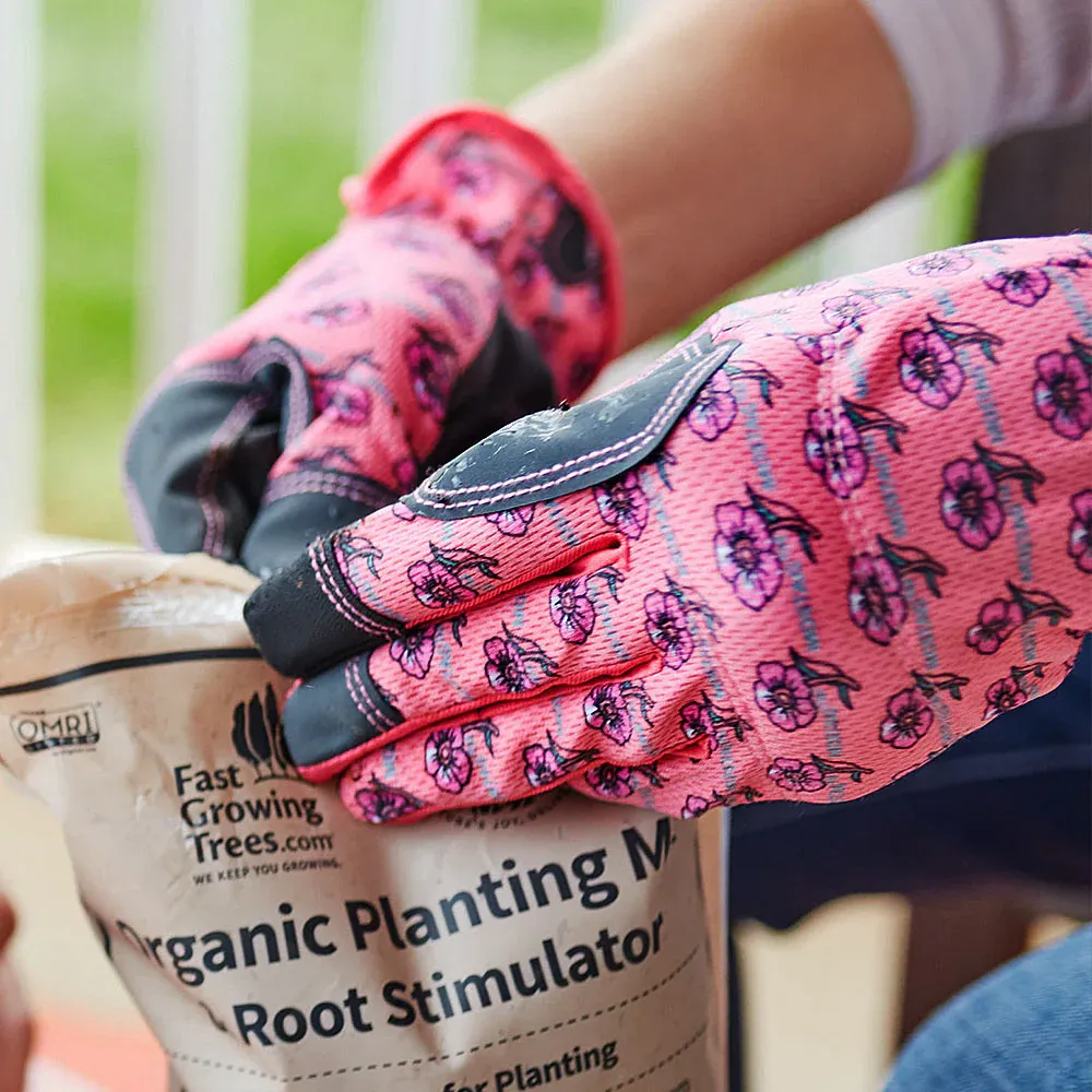 Women's Gardening Gloves (3 Pack) - Breathable Protective Yard Work Gloves 3