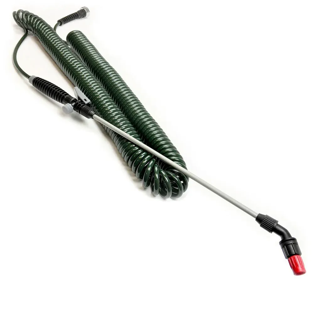 Mini Coil Garden Hose and Wand Sprayer Set - Retractable Watering Solution 1