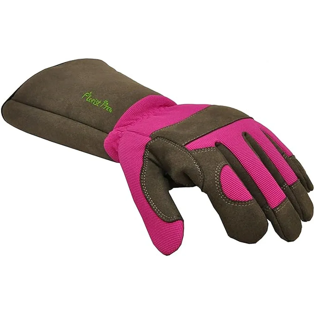 Women's Long Sleeve Gardening Gloves - Puncture Resistant Protective Gauntlets