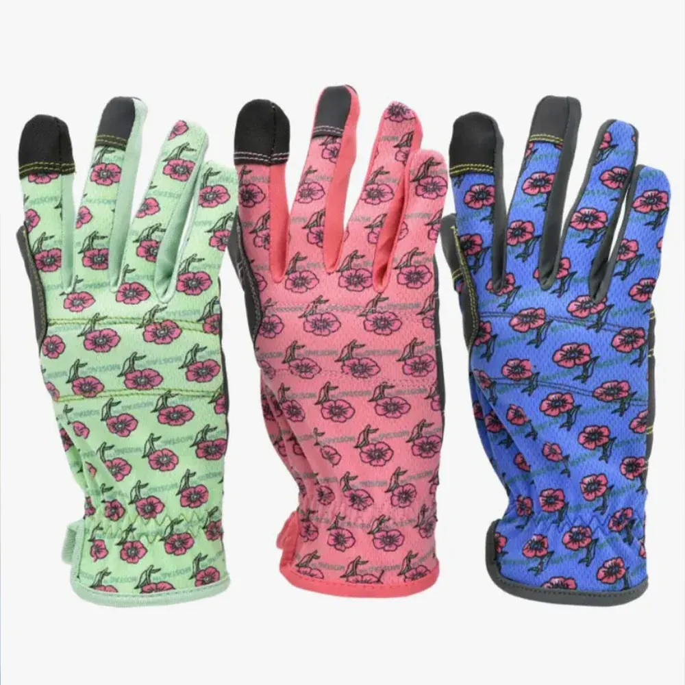 Women's Gardening Gloves (3 Pack) - Breathable Protective Yard Work Gloves 4