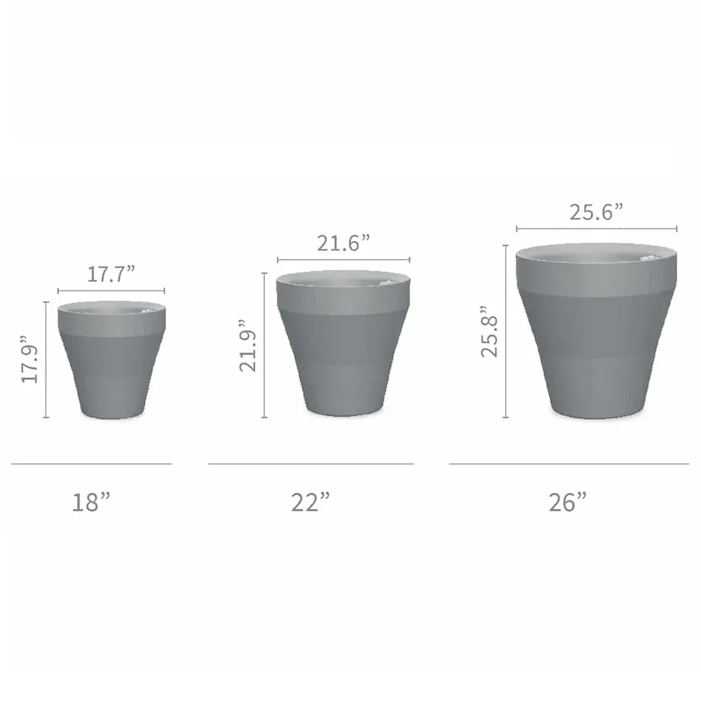 Crescent Garden Self-Watering Rim Planter - Durable Resin Plant Container 7
