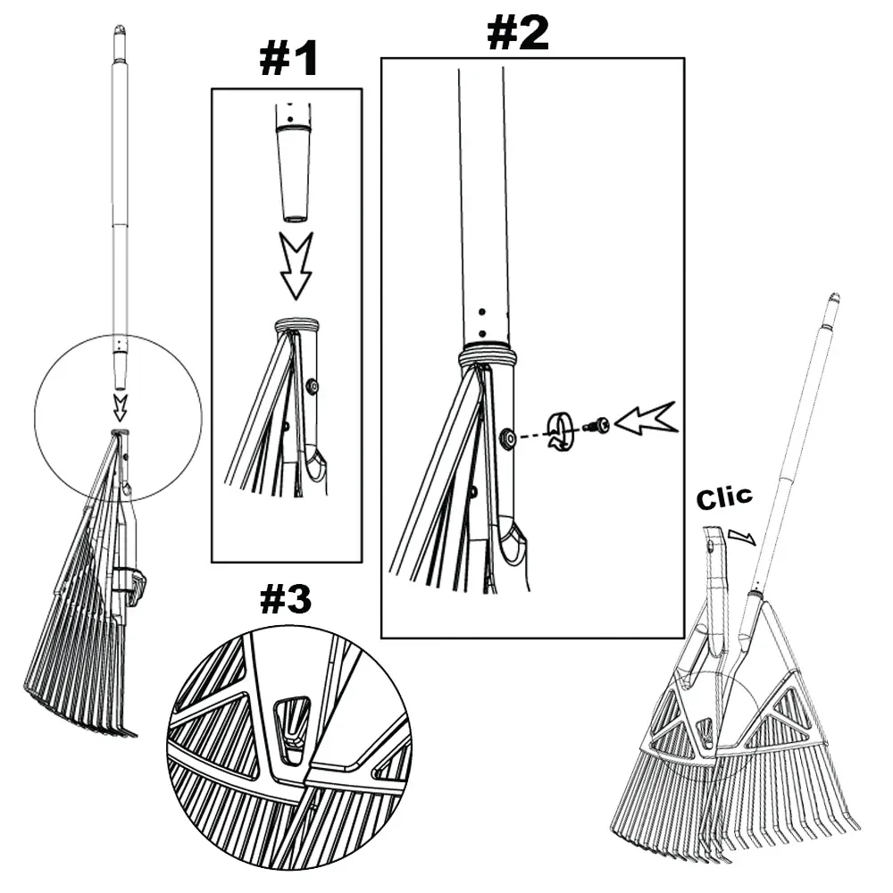 3-in-1 Leaf Rake and Grabber - Ergonomic Garden Cleanup Tool 3