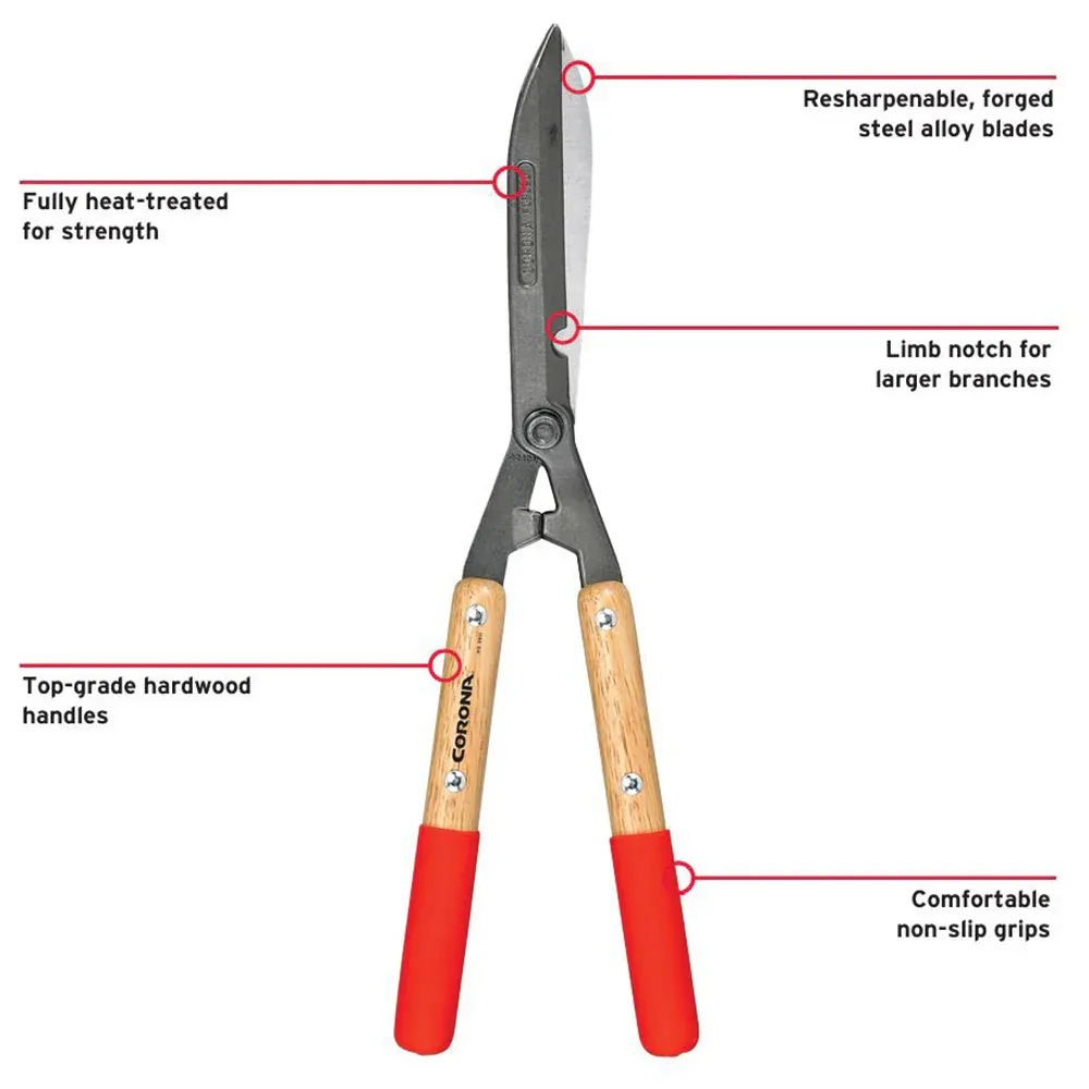 Forged Steel Hedge Shears for Professional Landscaping and Garden Maintenance 1