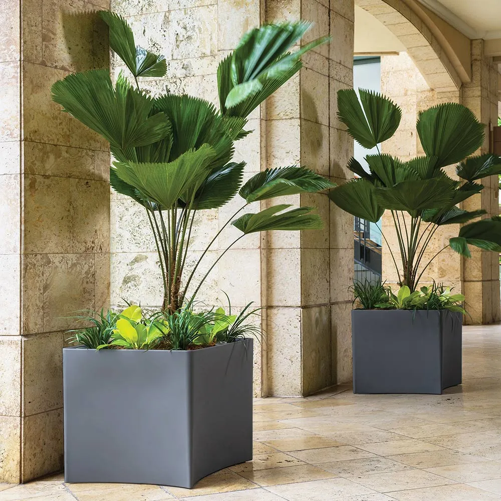 Crescent Garden Pinch Planter - Durable Resin Indoor and Outdoor Flower Pot 2