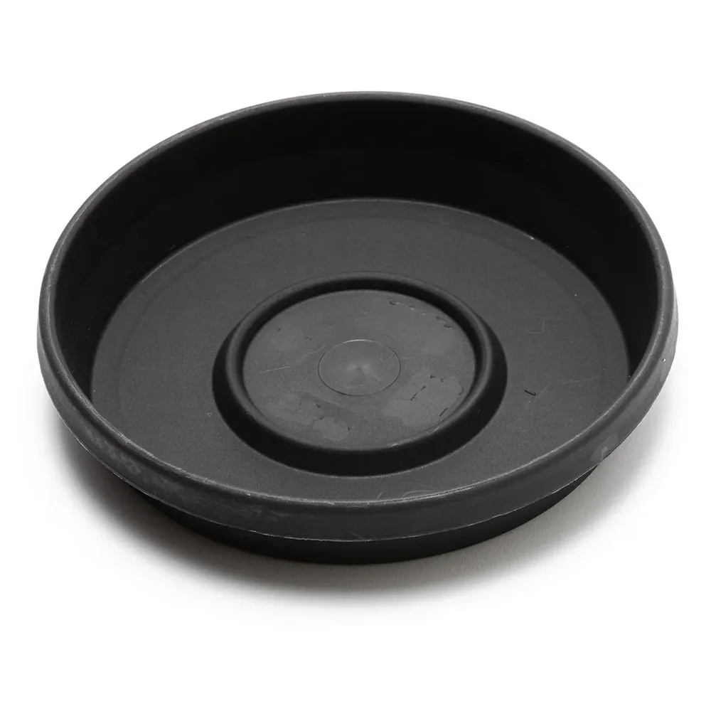 Terra Plant Pot Saucer, Black Plastic Drip Tray for Indoor and Outdoor Planters 1