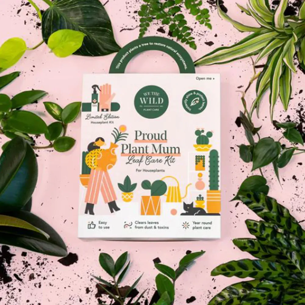 We the Wild Proud Plant Mum Leaf Care Kit - Indoor Houseplant Maintenance Set