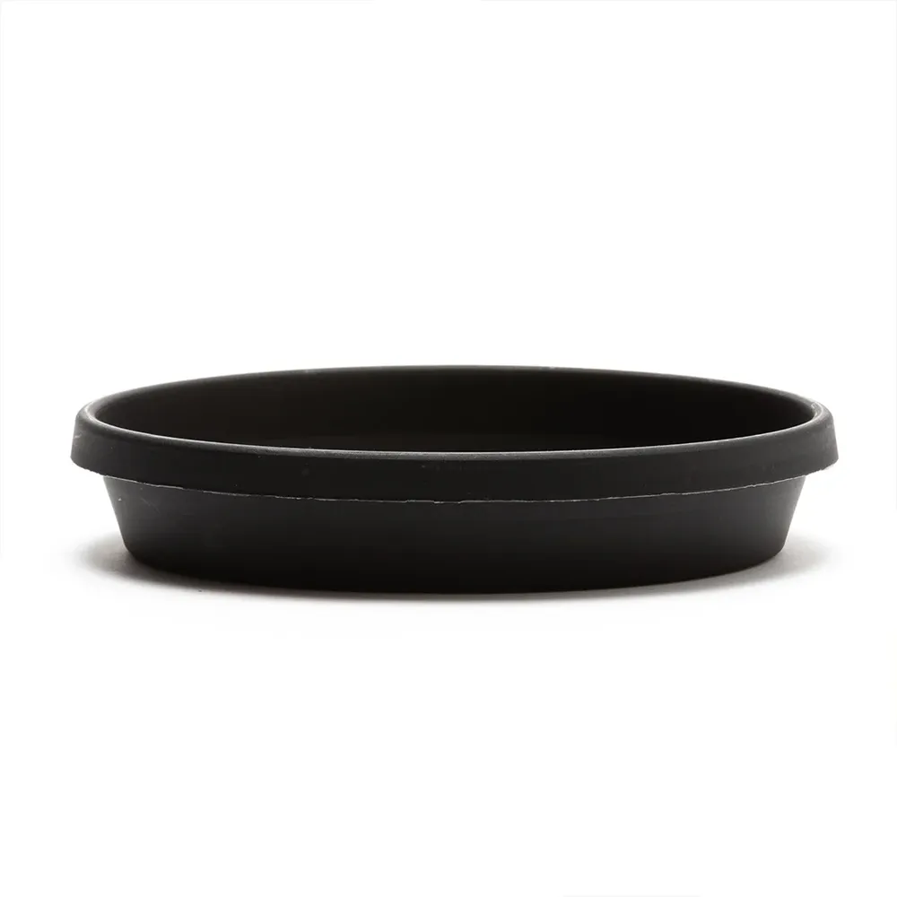 Terra Plant Pot Saucer, Black Plastic Drip Tray for Indoor and Outdoor Planters 3