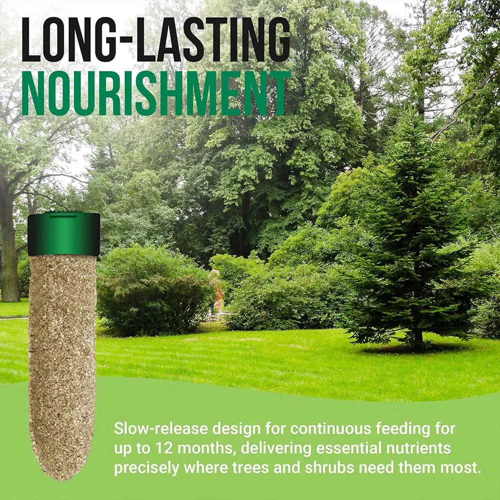 Evergreen Tree & Shrub Fertilizer Spikes - Slow Release Nutrient Delivery 2