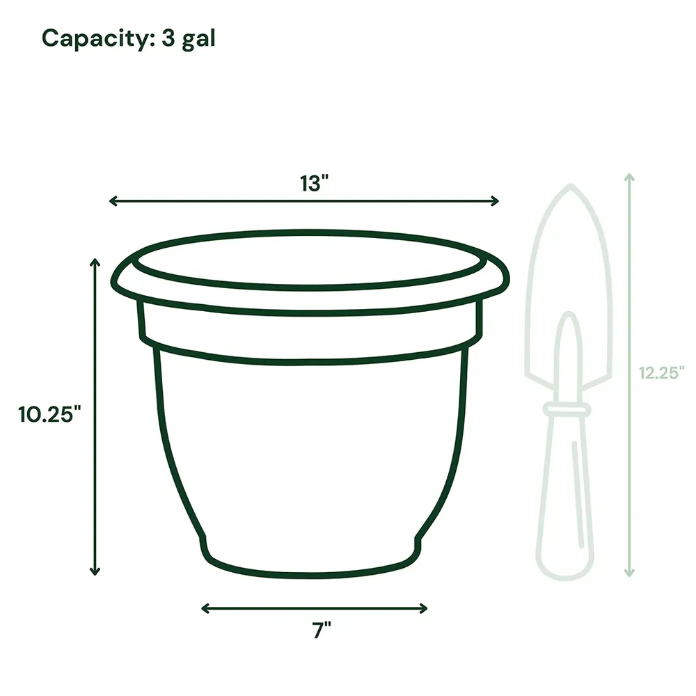 Ariana Self-Watering Planter in Charcoal 7